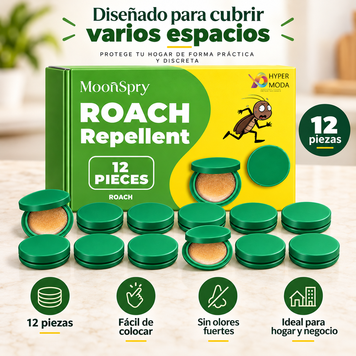 Repelente De Cucarachas 12 comprimidos