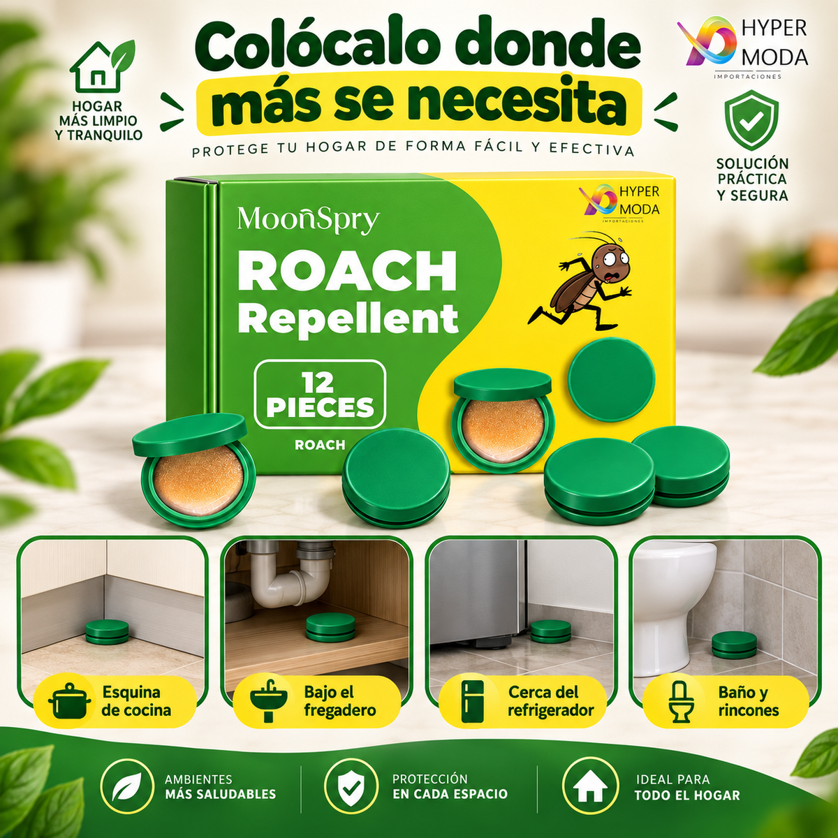 Repelente De Cucarachas 12 comprimidos